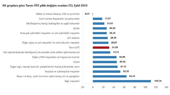 Tarım Ürünleri Üretici Fiyat Endeksi Eylül 2023 Raporu