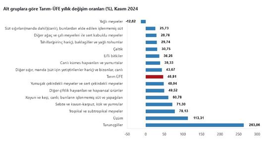 Tarım-ÜFE Raporu: Kasım 2023'te Yüzde 8,88 Artış